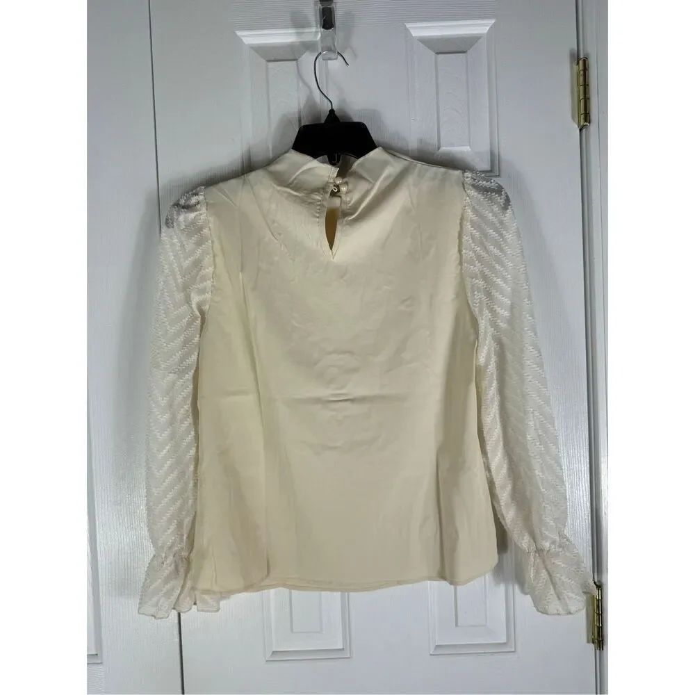 Nwt Harper & Lane Womens Cream Blouse Size Small — image 4 of 4